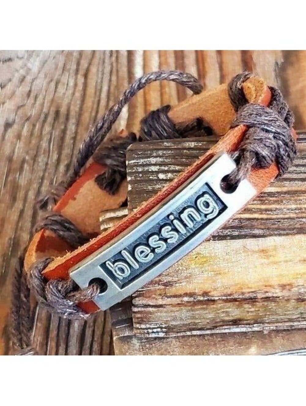 Blessing Affirmation Leather Bracelet